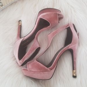 Pink Suede Heels